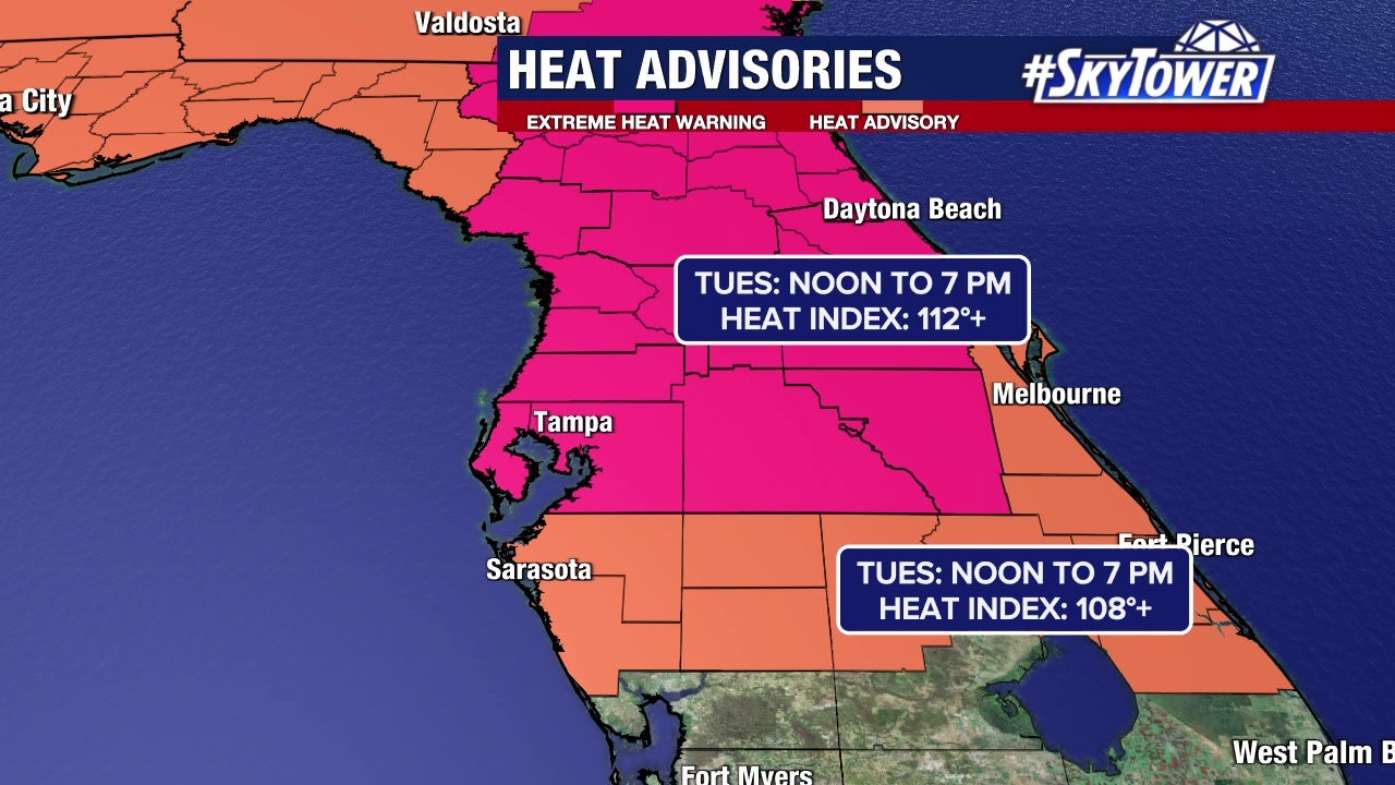 Tampa Bay Under Extreme Heat Warning: Temperatures To Top 112 Degrees