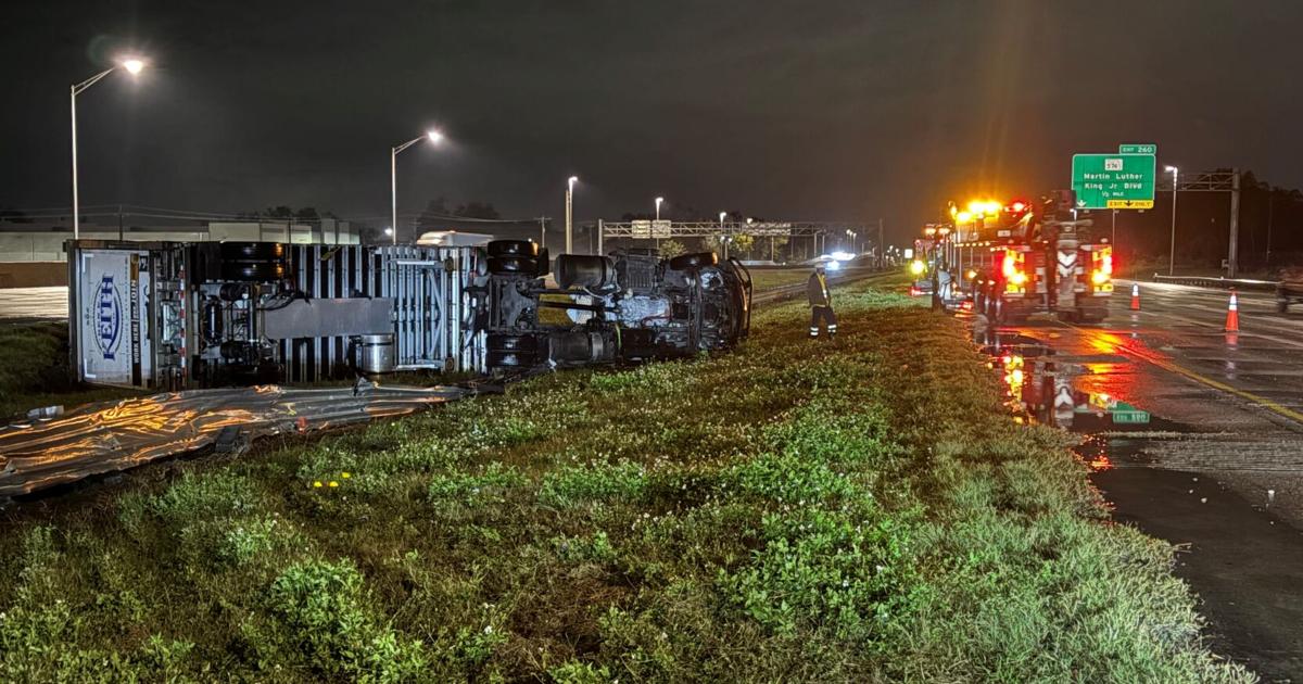 Tractor Trailer Crash Shuts Down Portions Of Interstate 75