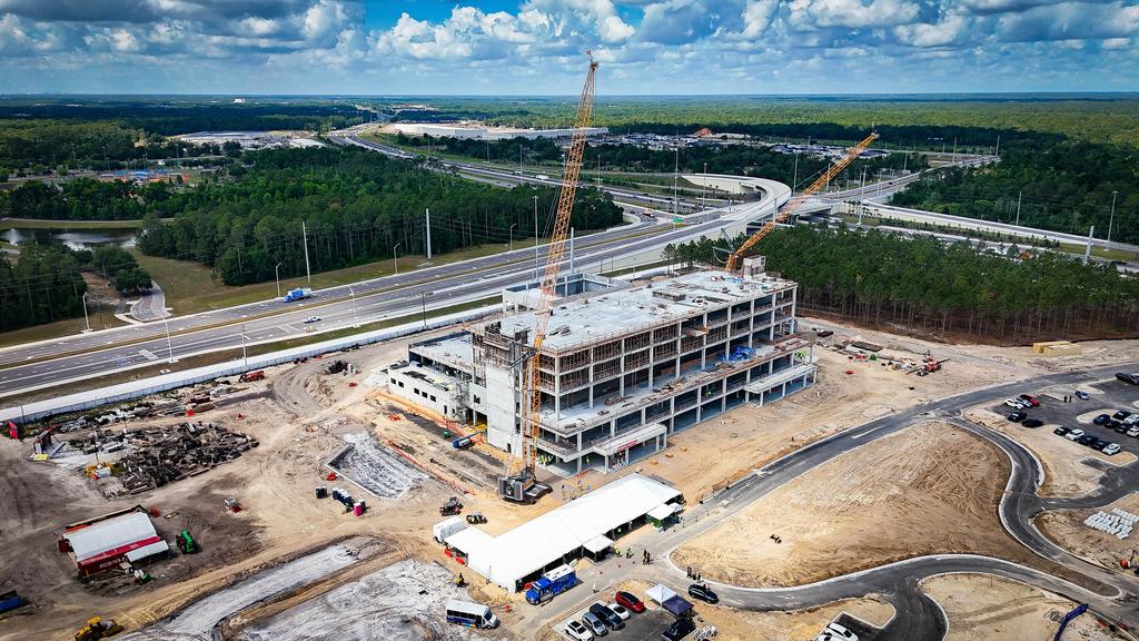 Johns Hopkins Pediatric Hospital Completes Steel Structure at Wesley Chapel Campus